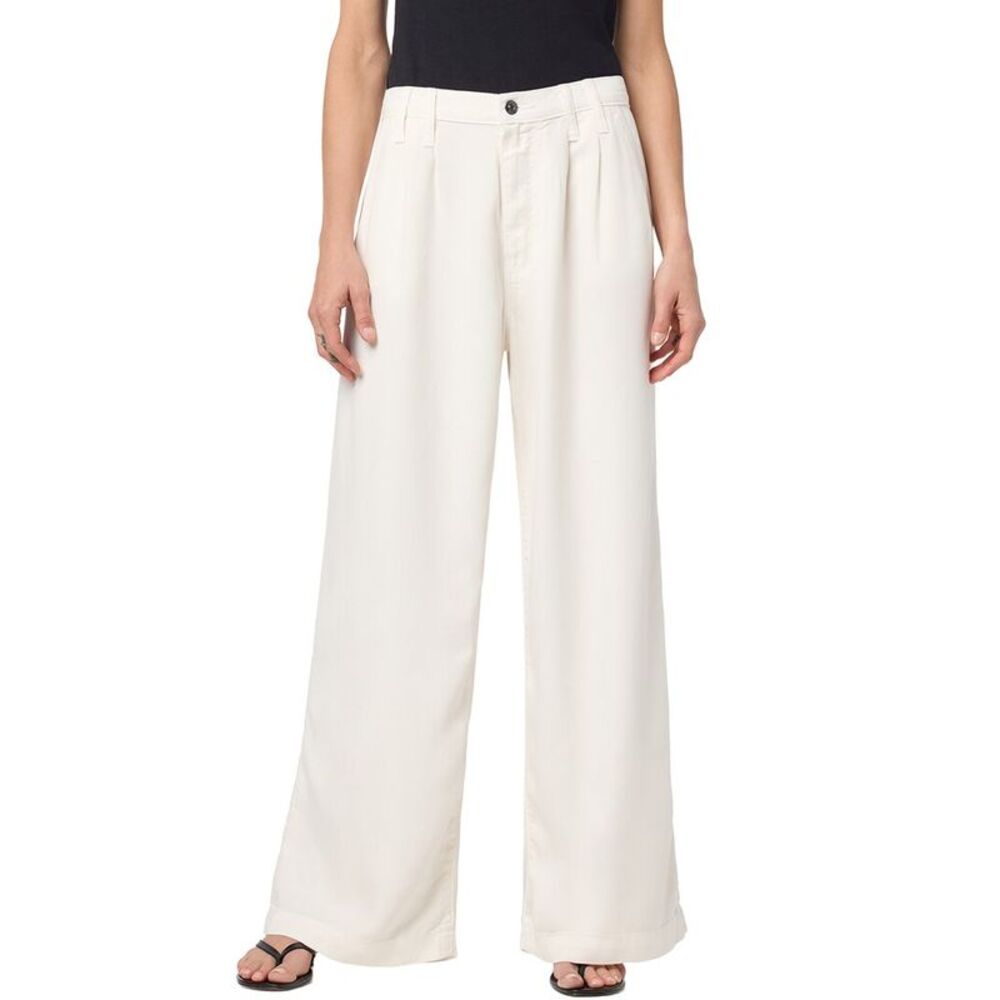 Hudson Jeans Womens  Jolene Pleated Wide Leg Trouser